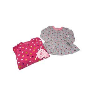 Little Girl's Valentine‎ Dress & Pink Sleeper - Size 4T